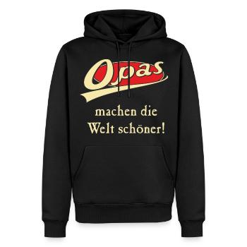 Opas machen die Welt schöner - Männer Premium Bio Hoodie - Schwarz - Vorne - Nico (187cm)