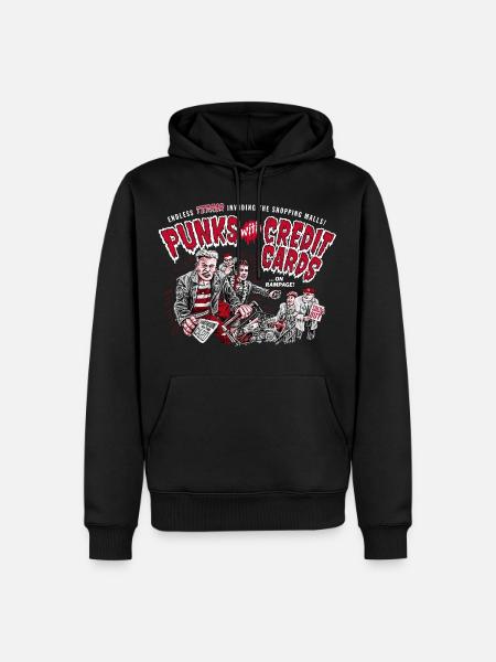 Punks with Credit Cards - Men’s Premium Organic Hoodie - black