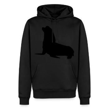 robbe animal - Sweat à capuche Premium bio Homme - noir - Devant - Nico (187cm)