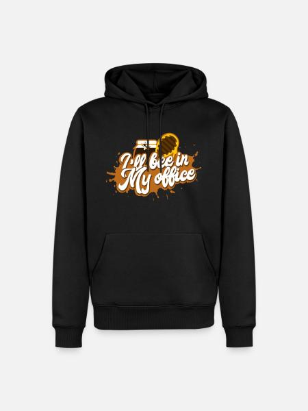 Funny beekeeping saying: I ́ll Bee In My Office - Men’s Premium Organic Hoodie - black