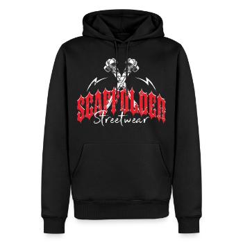 Streetwear échafaudage - Sweat à capuche Premium bio Homme - noir - Devant - Nico (187cm)