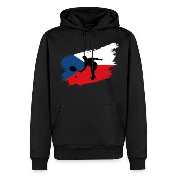 Tennis Tschechien Flagge Sport Fan - Männer Premium Bio Hoodie - Schwarz - Vorne - Nico (187cm)