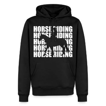 Horse Riding - Männer Premium Bio Hoodie - Schwarz - Vorne - Nico (187cm)