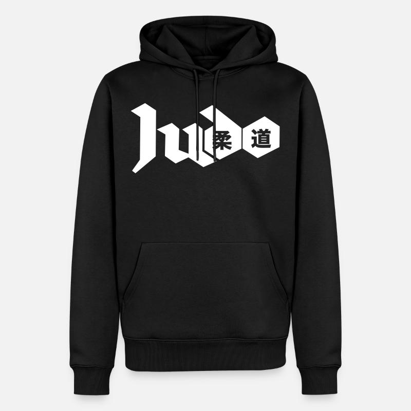 Judo - Sweat à capuche Premium bio Homme - noir