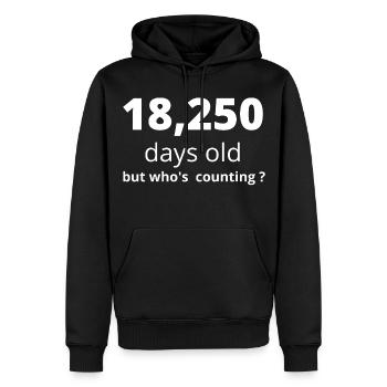 50. Geburtstag. - Männer Premium Bio Hoodie - Schwarz - Vorne - Nico (187cm)