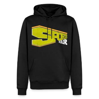 Sports - Sweat à capuche Premium bio Homme - noir - Devant - Nico (187cm)
