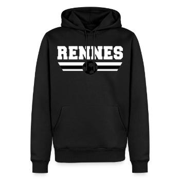 Rennes foot 2013 - Sweat à capuche Premium bio Homme - noir - Devant - Nico (187cm)