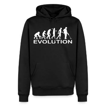 Détecteur de métaux Evolution - Sweat à capuche Premium bio Homme - noir - Devant - Nico (187cm)