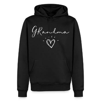 Grand-mère. Cadeau de grand-mère - Sweat à capuche Premium bio Homme - noir - Devant - Nico (187cm)