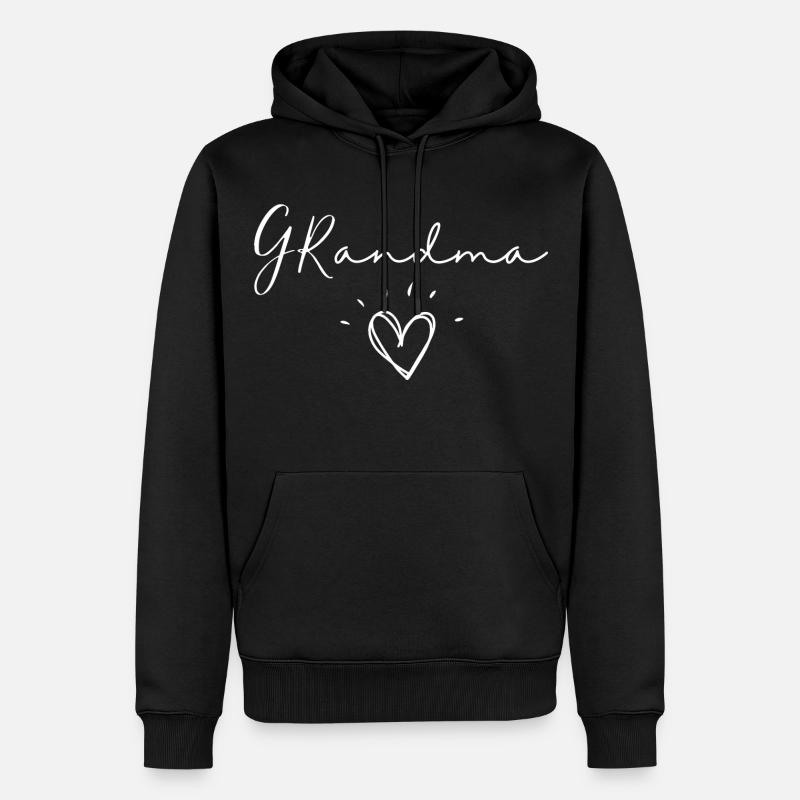Grand-mère. Cadeau de grand-mère - Sweat à capuche Premium bio Homme - noir