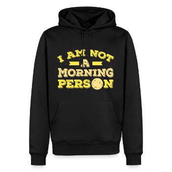 Ich bin nicht ein Morgen Person Geschenk - Männer Premium Bio Hoodie - Schwarz - Vorne - Nico (187cm)