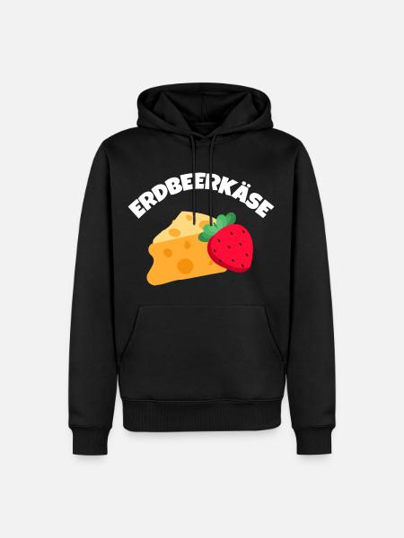 Erdbeerkaese w - Männer Premium Bio Hoodie - Schwarz