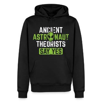 Les théoriciens de l'astronaute antique disent oui - Sweat à capuche Premium bio Homme - noir - Devant - Nico (187cm)