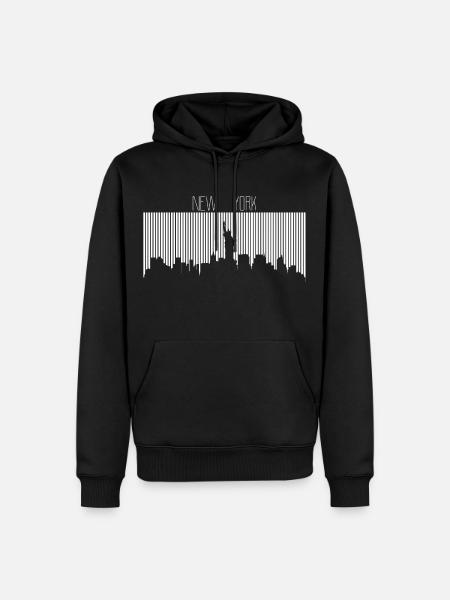 New York, NYC - Männer Premium Bio Hoodie - Schwarz