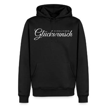 Herzlichen Glückwunsch - Männer Premium Bio Hoodie - Schwarz - Vorne - Nico (187cm)