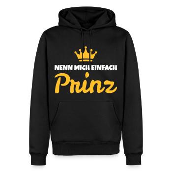 Just call me prince - Men’s Premium Organic Hoodie - black - Front - Nico (187cm)