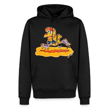 3000px 1 - Sweat à capuche Premium bio Homme - noir - Devant - Nico (187cm)
