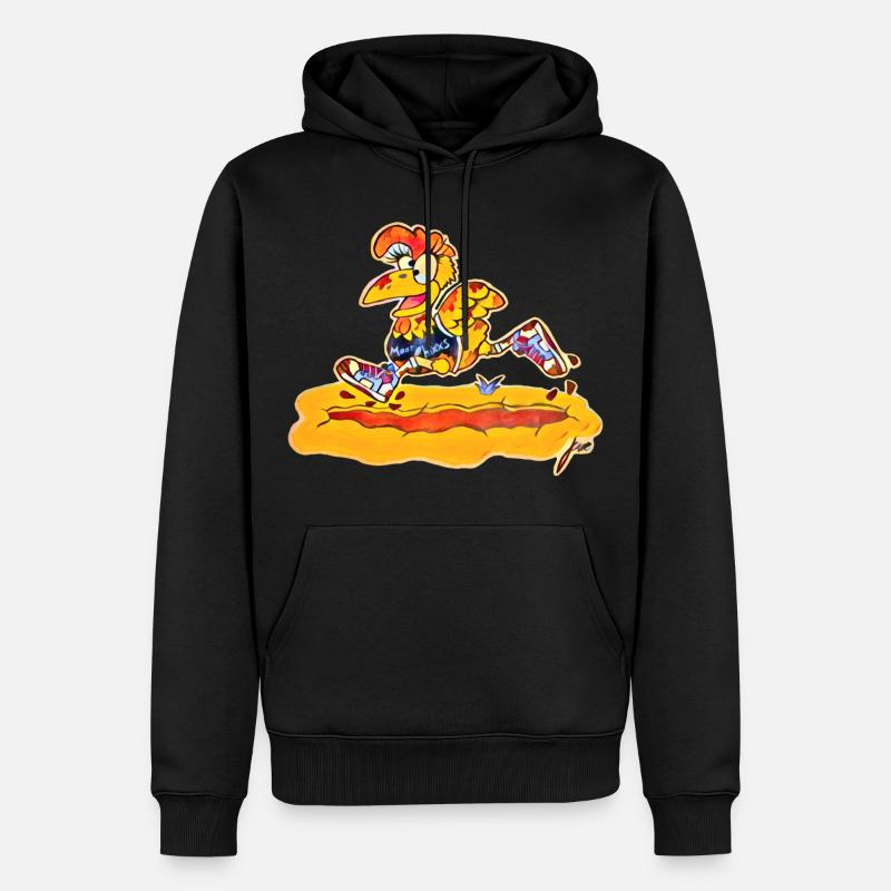 3000px 1 - Sweat à capuche Premium bio Homme - noir