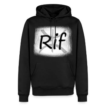 Rif Maroc Amazigh Nord du Maroc Imazighen - Sweat à capuche Premium bio Homme - noir - Devant - Nico (187cm)
