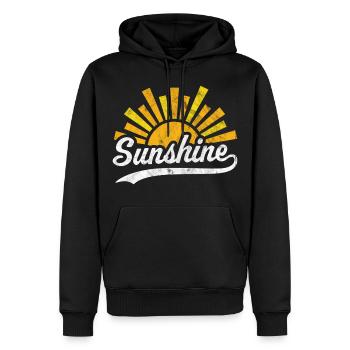 Soleil Soleil - Sweat à capuche Premium bio Homme - noir - Devant - Nico (187cm)