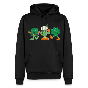 Fröhlichen St Patrick Tag. St. Patrick's Day! - Männer Premium Bio Hoodie - Schwarz - Vorne - Nico (187cm)