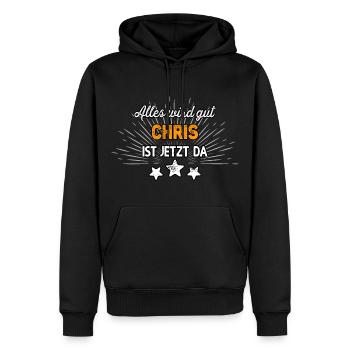 Chris Name Vorname Geburtstag - Männer Premium Bio Hoodie - Schwarz - Vorne - Nico (187cm)