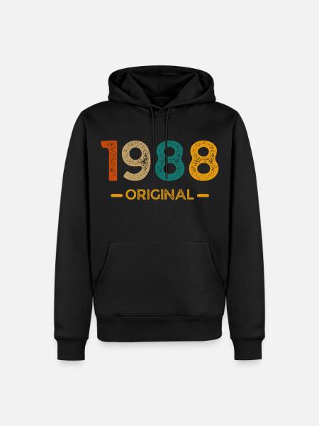 1988 Original - Männer Premium Bio Hoodie - Schwarz