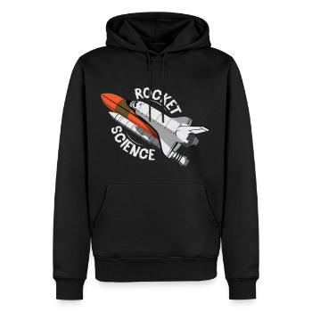 Rocket Science Space Shuttle Gift - Men’s Premium Organic Hoodie - black - Front - Nico (187cm)