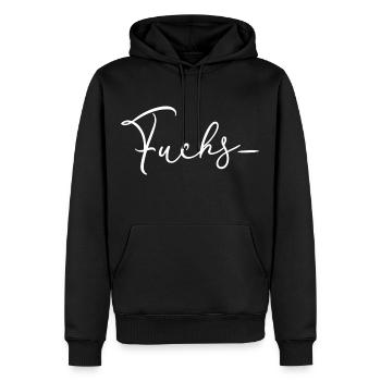 renard - Sweat à capuche Premium bio Homme - noir - Devant - Nico (187cm)