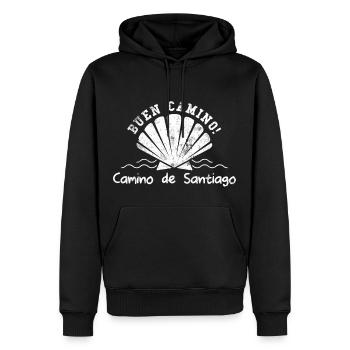 Cadeau Camino De Santiago - Sweat à capuche Premium bio Homme - noir - Devant - Nico (187cm)