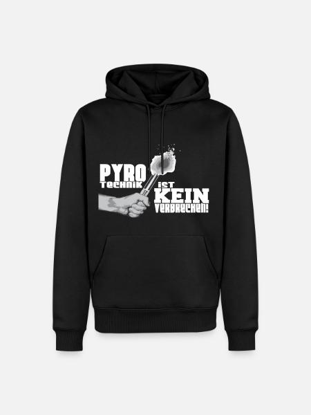 Pyrotechnik Ist Kein Verbrechen - Männer Premium Bio Hoodie - Schwarz