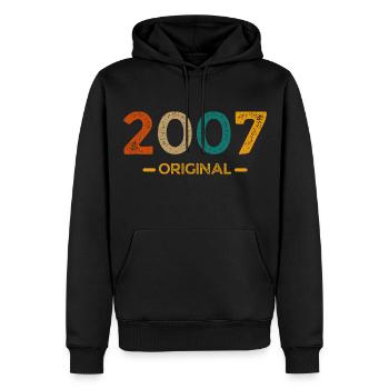 2007 Original - Sweat à capuche Premium bio Homme - noir - Devant - Nico (187cm)