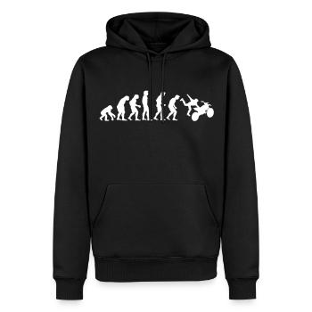 motocross_evolution - Männer Premium Bio Hoodie - Schwarz - Vorne - Nico (187cm)