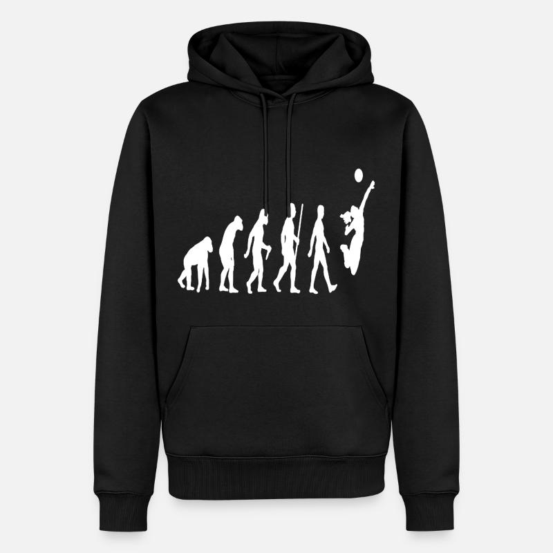 Evolution Volleyball - Sweat à capuche Premium bio Homme - noir