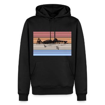 Fish Fish Nature Fishing Fishermen - Men’s Premium Organic Hoodie - black - Front - Nico (187cm)