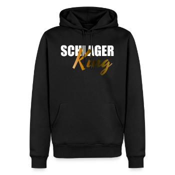 Schlager King - Männer Premium Bio Hoodie - Schwarz - Vorne - Nico (187cm)