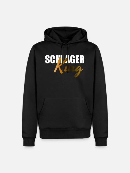 Schlager King - Männer Premium Bio Hoodie - Schwarz