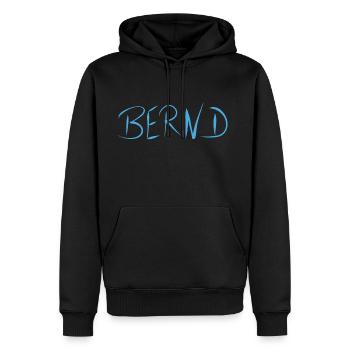 Nom nom de nom - Sweat à capuche Premium bio Homme - noir - Devant - Nico (187cm)