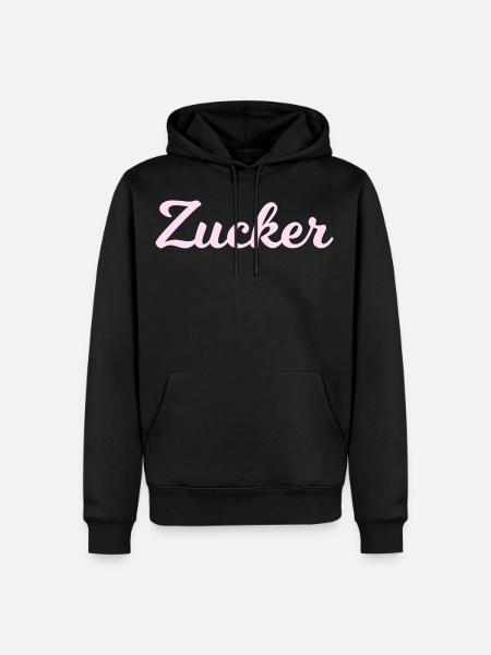 Sukkerrosa - Herre Premium økologisk hoodie - sort