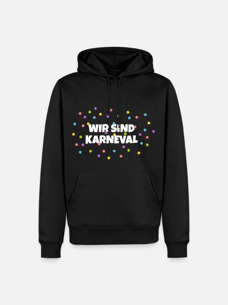 Wir sind Karneval - Männer Premium Bio Hoodie - Schwarz