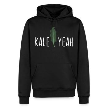 Kale Yeah Lustiges veganes Wortspiel-Geschenk - Männer Premium Bio Hoodie - Schwarz - Vorne - Nico (187cm)