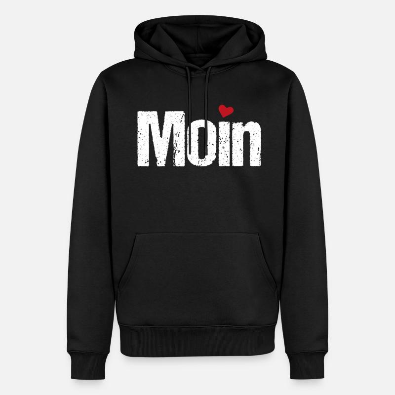 Moin Herz - Sweat à capuche Premium bio Homme - noir