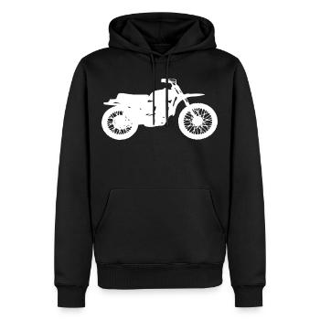Enduro Motorad - Sweat à capuche Premium bio Homme - noir - Devant - Nico (187cm)