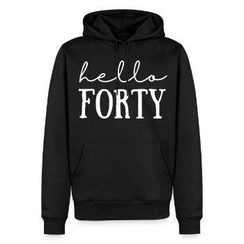 40. Geburtstag - Männer Premium Bio Hoodie - Schwarz - Vorne - Nico (187cm)