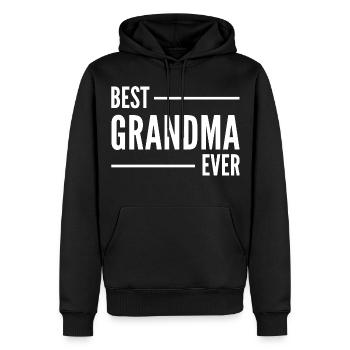 BESTE OMA ALLER ZEITEN. OMA GESCHENK. - Männer Premium Bio Hoodie - Schwarz - Vorne - Nico (187cm)