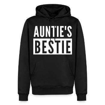LA MEILLEURE AMIE DE TANTE - Sweat à capuche Premium bio Homme - noir - Devant - Nico (187cm)
