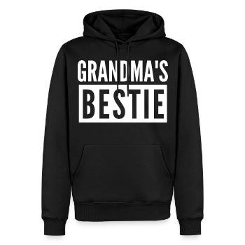 OMAS BESTIE - Männer Premium Bio Hoodie - Schwarz - Vorne - Nico (187cm)