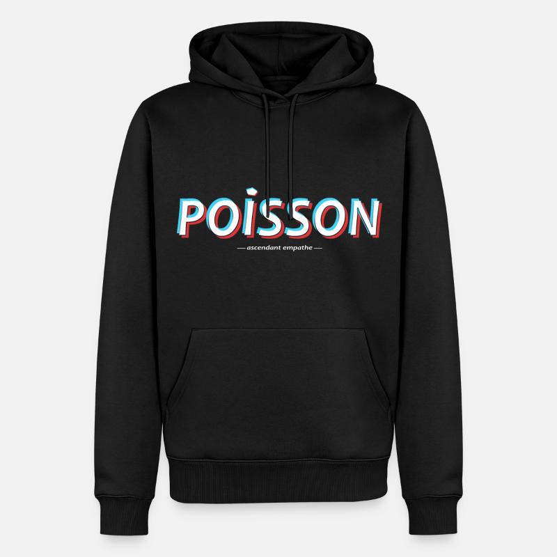 Fisch - Männer Premium Bio Hoodie - Schwarz