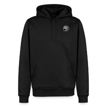 BZH Rider (avec fond) - Sweat à capuche Premium bio Homme - noir - Devant - Nico (187cm)