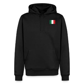Italien Flagge - Männer Premium Bio Hoodie - Schwarz - Vorne - Nico (187cm)